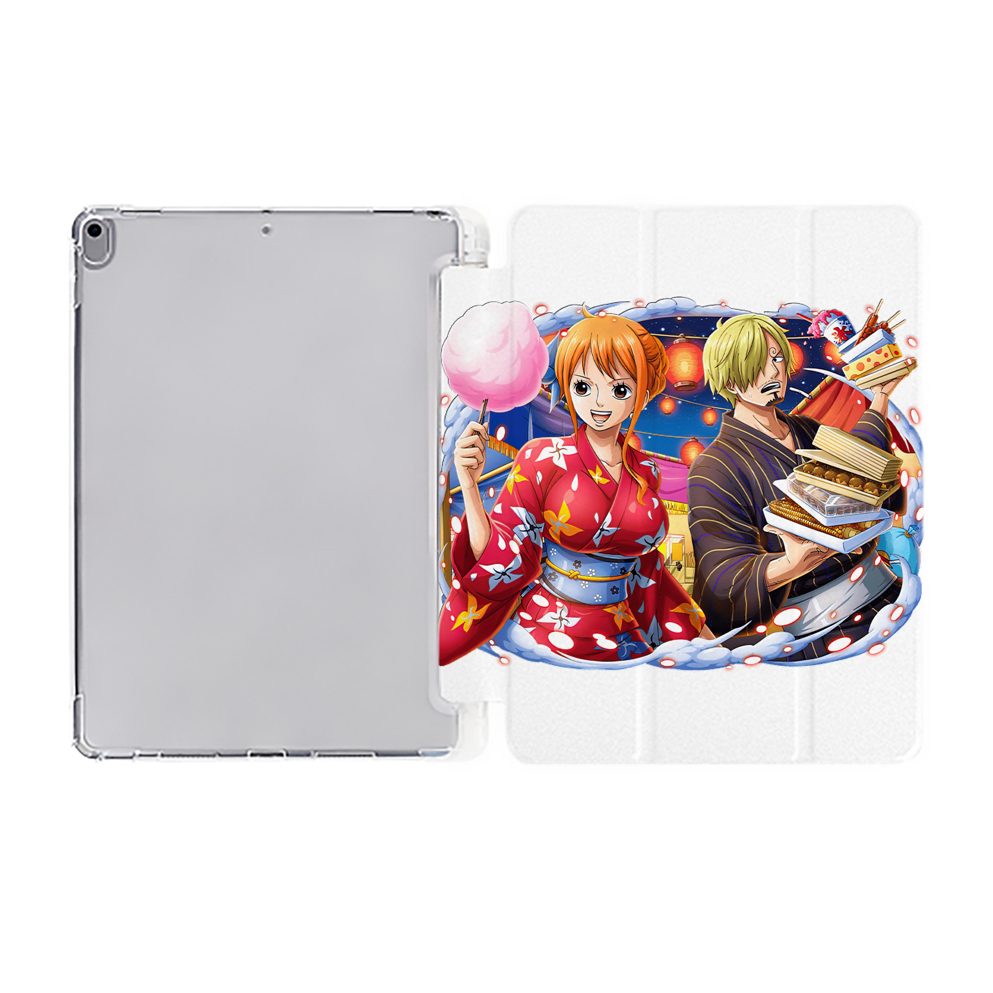 （画像用） ワンピース サンジ ONE PIECE Sanji IPad ケース ペン収納付き 三つ折りスタンド PUレザー×シリコン 対応機種9.5/10.5/10.9インチ